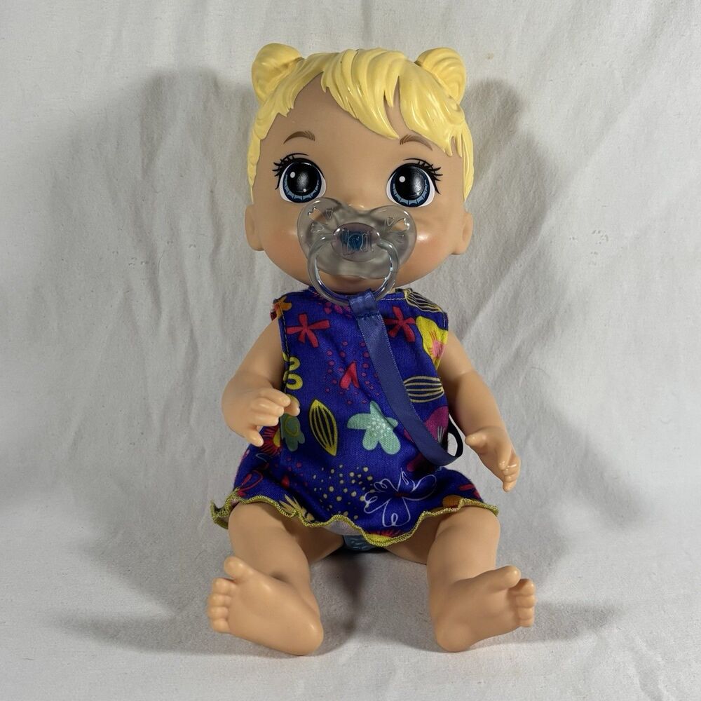 Baby Alive Doll Blonde Buns Hasbro E3690 2018 With Pacifier